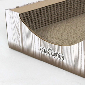 CanadianCat Company ® | Der KRATZKARTON | Kratzmöbel, Kratzbrett | Qualitäts-Wellpappe + Katzenminze | XXL | 34 X 56 X 12cm - 5