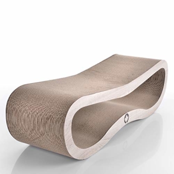 CanadianCat Company XXL Orbit 2.0 Lounge | Natur | Kratzmöbel, Kratzbrett | Qualitäts-Pappe + Katzenminze | 84 X 24 X 23cm - 3