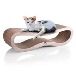 CanadianCat Company XXL Orbit 2.0 Lounge | Natur | Kratzmöbel, Kratzbrett | Qualitäts-Pappe + Katzenminze | 84 X 24 X 23cm - 1