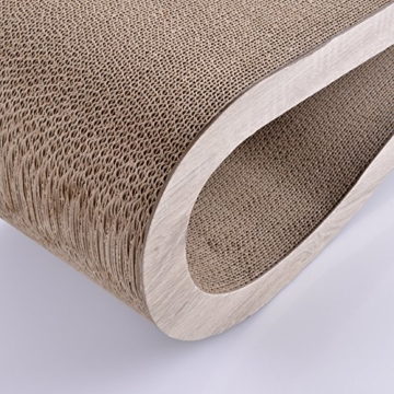 CanadianCat Company XXL Orbit 2.0 Lounge | Natur | Kratzmöbel, Kratzbrett | Qualitäts-Pappe + Katzenminze | 84 X 24 X 23cm - 4