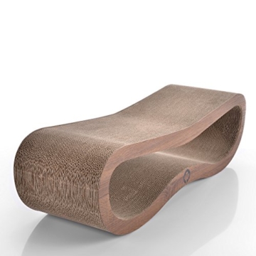 CanadianCat Company XXL Orbit 2.0 Lounge | walnuß | Kratzmöbel, Kratzbrett | Qualitäts-Pappe +Katzenminze | 84 X 24 X 23cm - 3
