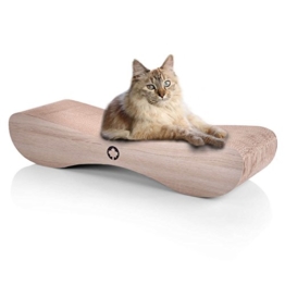 CanadianCat Company XXL Satellite 2.0 Lounge | Natur | Kratzmöbel, Kratzbrett |Qualitäts-Pappe +Katzenminze | 76 X 24 X 15cm - 1
