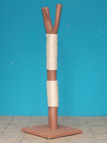 DIWORO Kratzbaum Naturholz 120 cm, Naturkratzbaum stabil, Natur Holz Design 0847 - 2