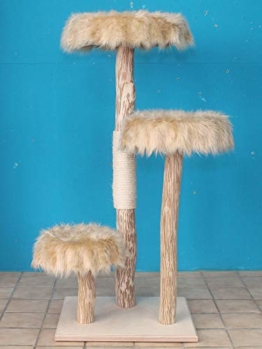 DIWORO Naturkratzbaum 0854 Kratzbaum Natur Holz 140 cm Katzenbaum - 1