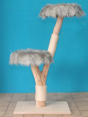DIWORO Naturkratzbaum 0855 Kratzbaum Natur Holz 120 cm Katzenbaum - 1