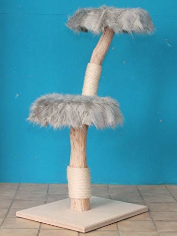 DIWORO Naturkratzbaum 0855 Kratzbaum Natur Holz 120 cm Katzenbaum - 2