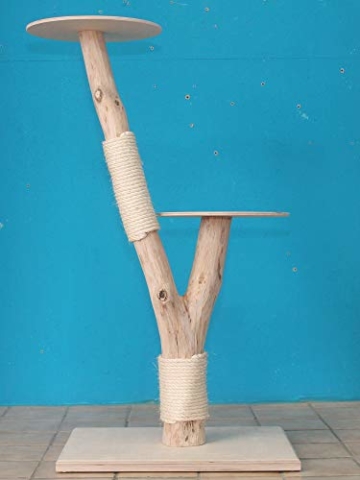 DIWORO Naturkratzbaum 0855 Kratzbaum Natur Holz 120 cm Katzenbaum - 4