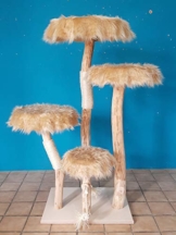 DIWORO Naturkratzbaum 0864 Kratzbaum Natur Holz 157 cm Katzenbaum - 1