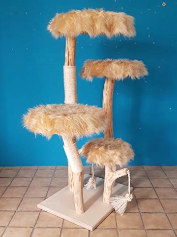 DIWORO Naturkratzbaum 0864 Kratzbaum Natur Holz 157 cm Katzenbaum - 2