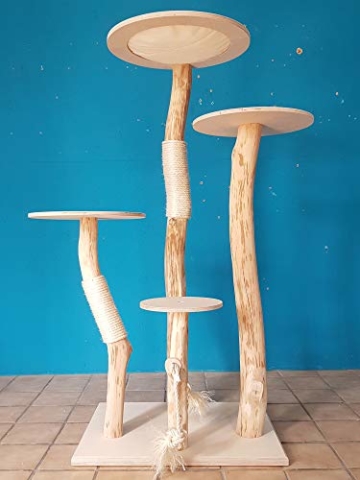 DIWORO Naturkratzbaum 0864 Kratzbaum Natur Holz 157 cm Katzenbaum - 3