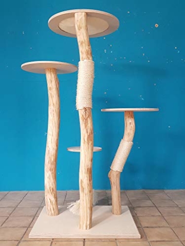 DIWORO Naturkratzbaum 0864 Kratzbaum Natur Holz 157 cm Katzenbaum - 5