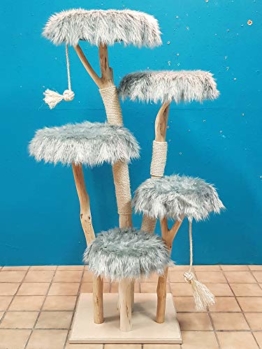 DIWORO Naturkratzbaum 0887 Kratzbaum Natur Holz 176 cm Katzenbaum - 1