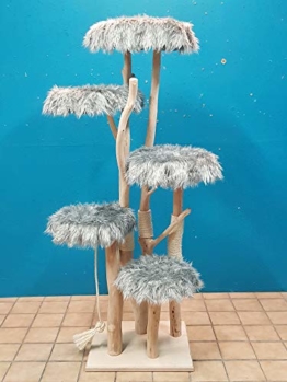 DIWORO Naturkratzbaum 0889 Kratzbaum Natur Holz 194 cm Katzenbaum - 1