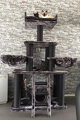 Kratzbaum grosse katzen stabil XXL Panther Blackline Dunkel Grau Katzenkratzbaum für schwere Katze hoch - 4