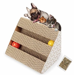 Kratzbrett,Kratzbett,Kratzmatte,Kratzbrett für Katzen mit Katzenminze,Kratzmöbel ,Dreieck Kratzbrett Haustier Spielzeug von Ayuboom - 1