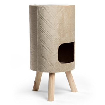 Moderne Kitty Handarbeit Satellite Cat Tower W/Kratzern Oberfläche in Hiro, 33 x 33 x 68,6 cm - 5