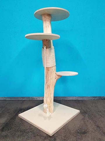 Naturkratzbaum 0934 Kratzbaum Natur Holz Design 131cm Katzenbaum Katzenkratzbaum - 4