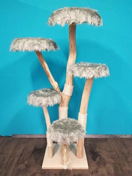 Naturkratzbaum 0966 Kratzbaum Natur Holz Design 205cm Katzenbaum Katzenkratzbaum - 1