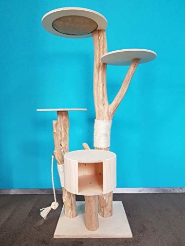 Naturkratzbaum 0969 Kratzbaum Natur Holz Design 175cm Katzenbaum Katzenkratzbaum - 2