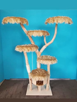 Naturkratzbaum 0970 Kratzbaum Natur Holz Design 213cm Katzenbaum Katzenkratzbaum - 1