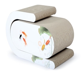 Pet Life cts8sl Shellack 2-in-1-Modern Abnehmbarer Modularer Kitty Kratzbaum für Katzen mit Katzenminze, eine Größe, weiß - 1
