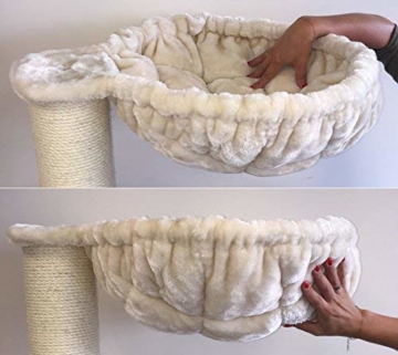 RHRQuality Kratzbaum Große Katze Kilimandjaro de Luxe Creme. Stabil 45KG!. Sisalstämme 12cmØ Katzenkratzbaum für Große Katzen. - 3